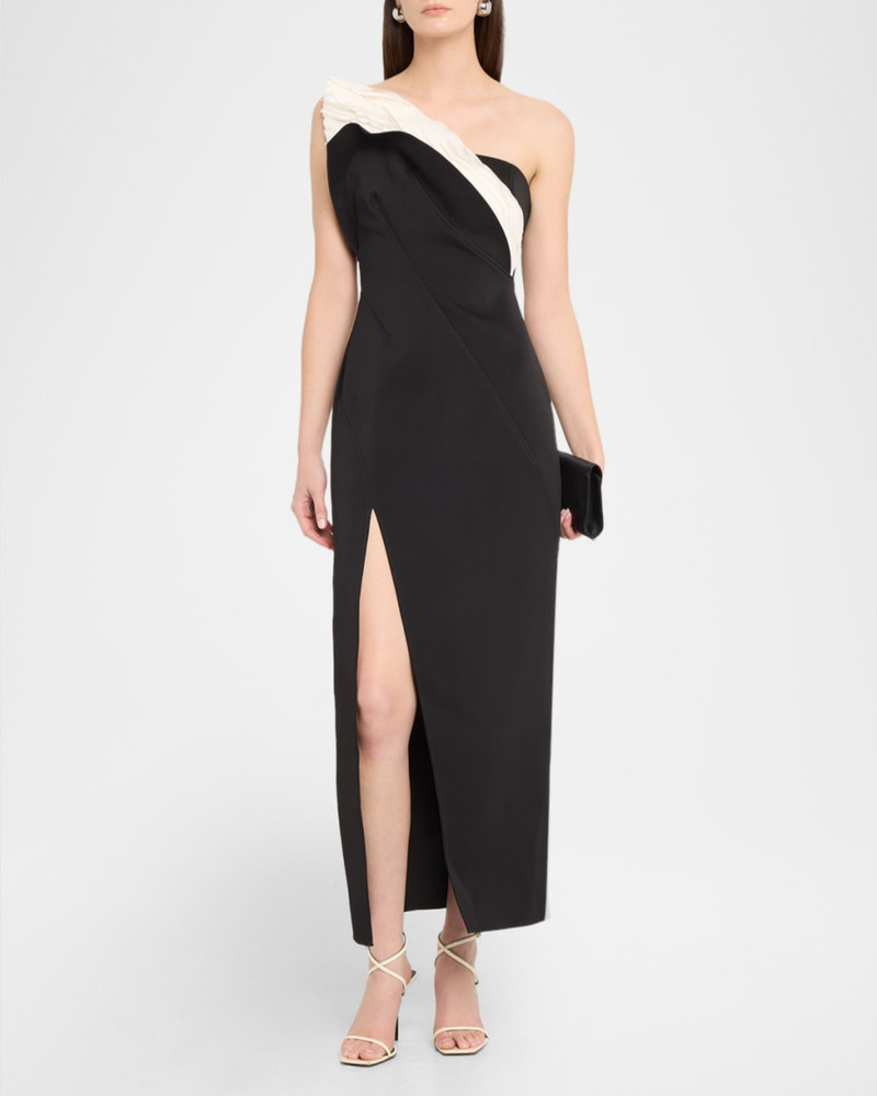 Acler Droxford Two-Tone Midi Dress outlook