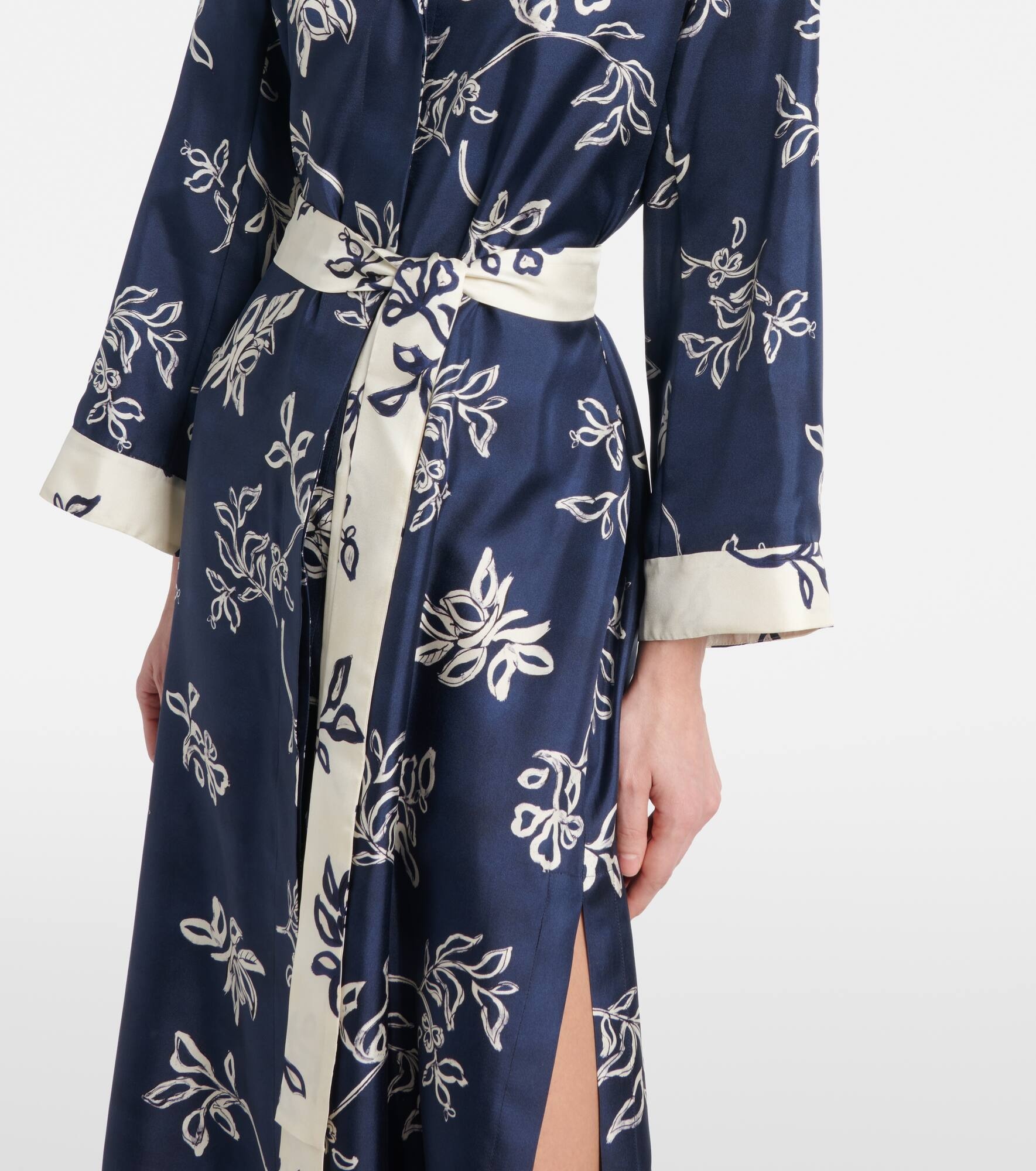 Timeo printed twill wrap dress - 5
