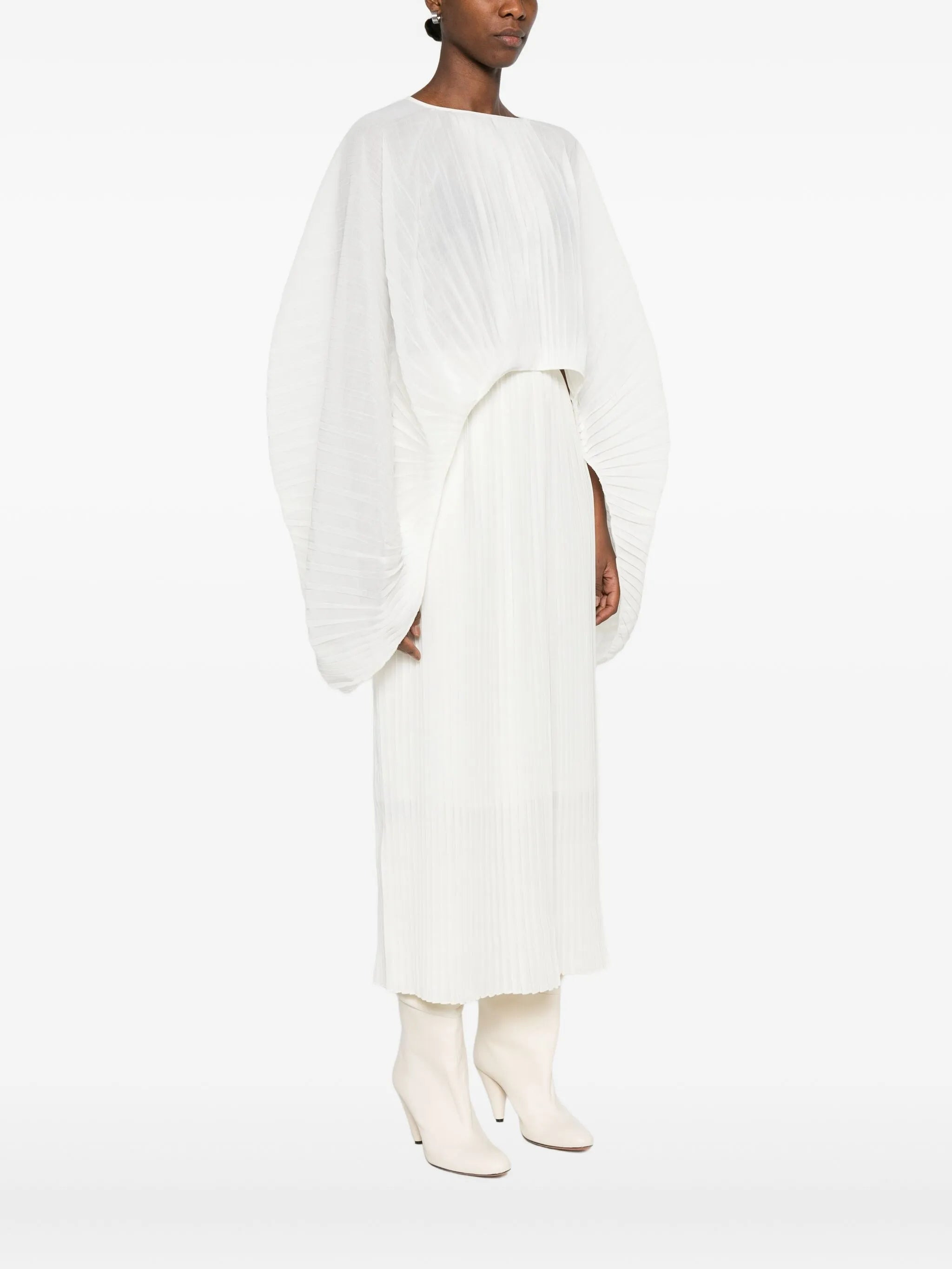 Mark Kenly Domino Tan Anthea-Atelier Plissé Blouse - 4