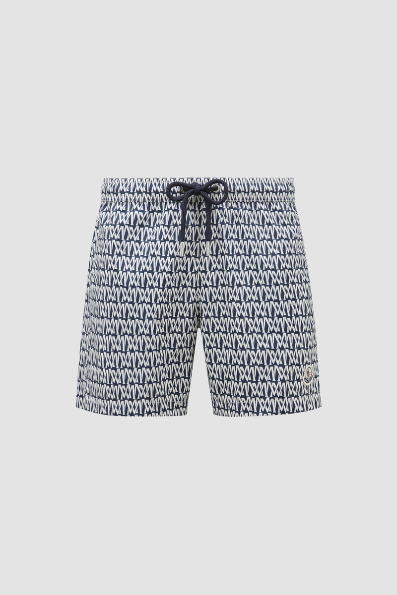 Moncler Monogram Print Swim Shorts outlook
