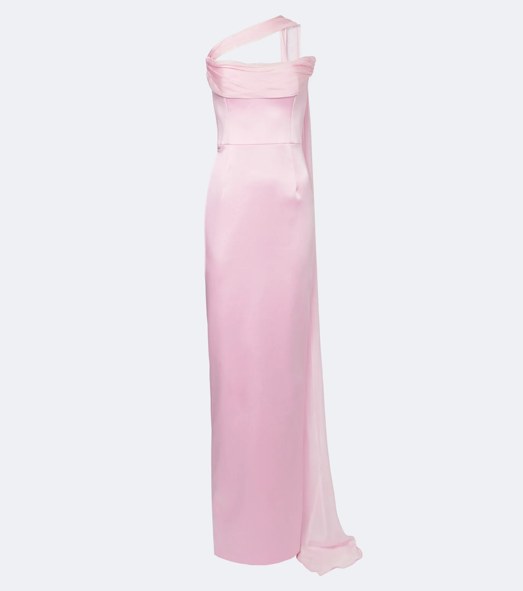 Julietta scarf-detail satin gown - 1