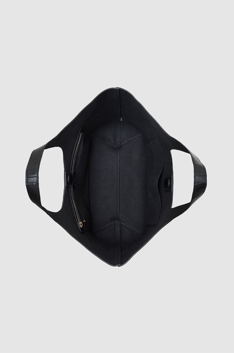 Medium Lili Tote - Black Pebbled 4