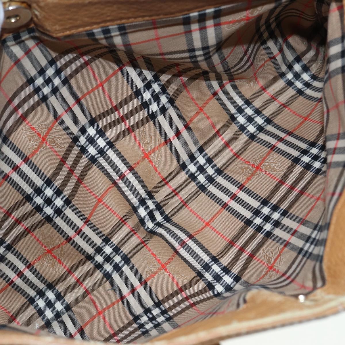 Burberry Hand Bag Leather Brown Silver - 11