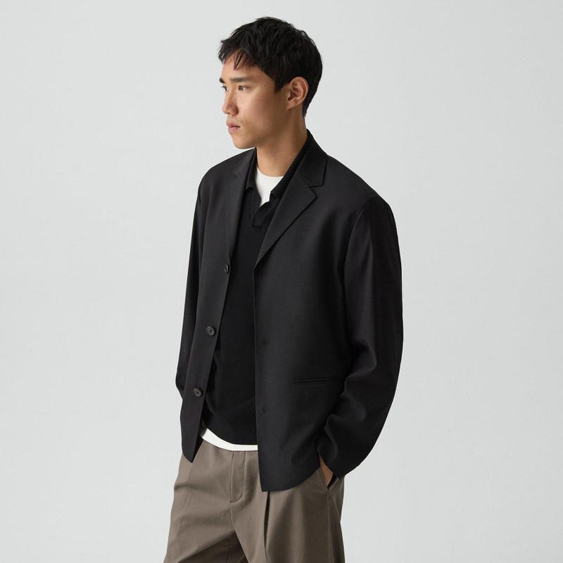 Three-Button Blazer in Stretch Wool 3
