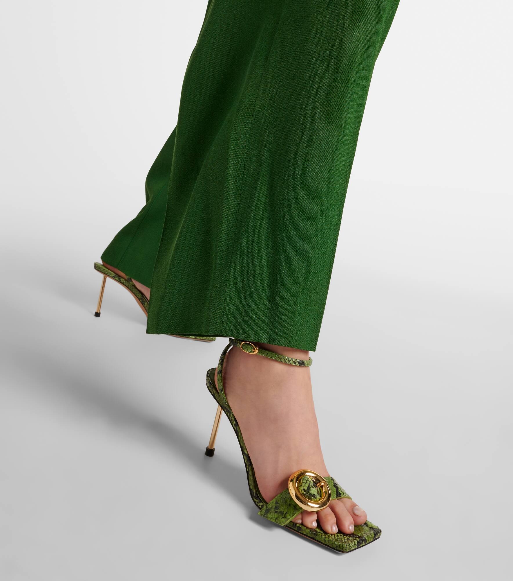 Les Sandales Regalo croc-effect leather sandals - 7