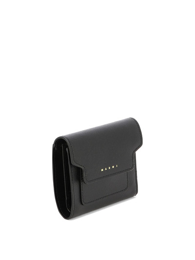 Marni Wallet In Saffiano Leather Wallets & Card Holders Black outlook