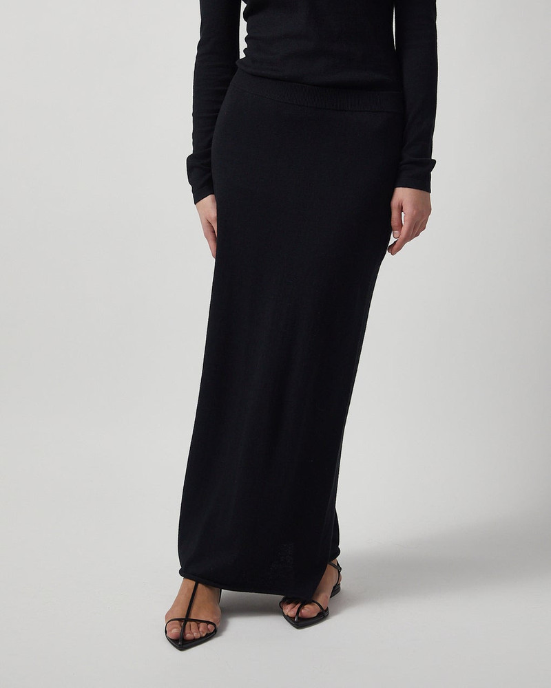 LISA YANG Skirt Charlotta Cashmere Black outlook