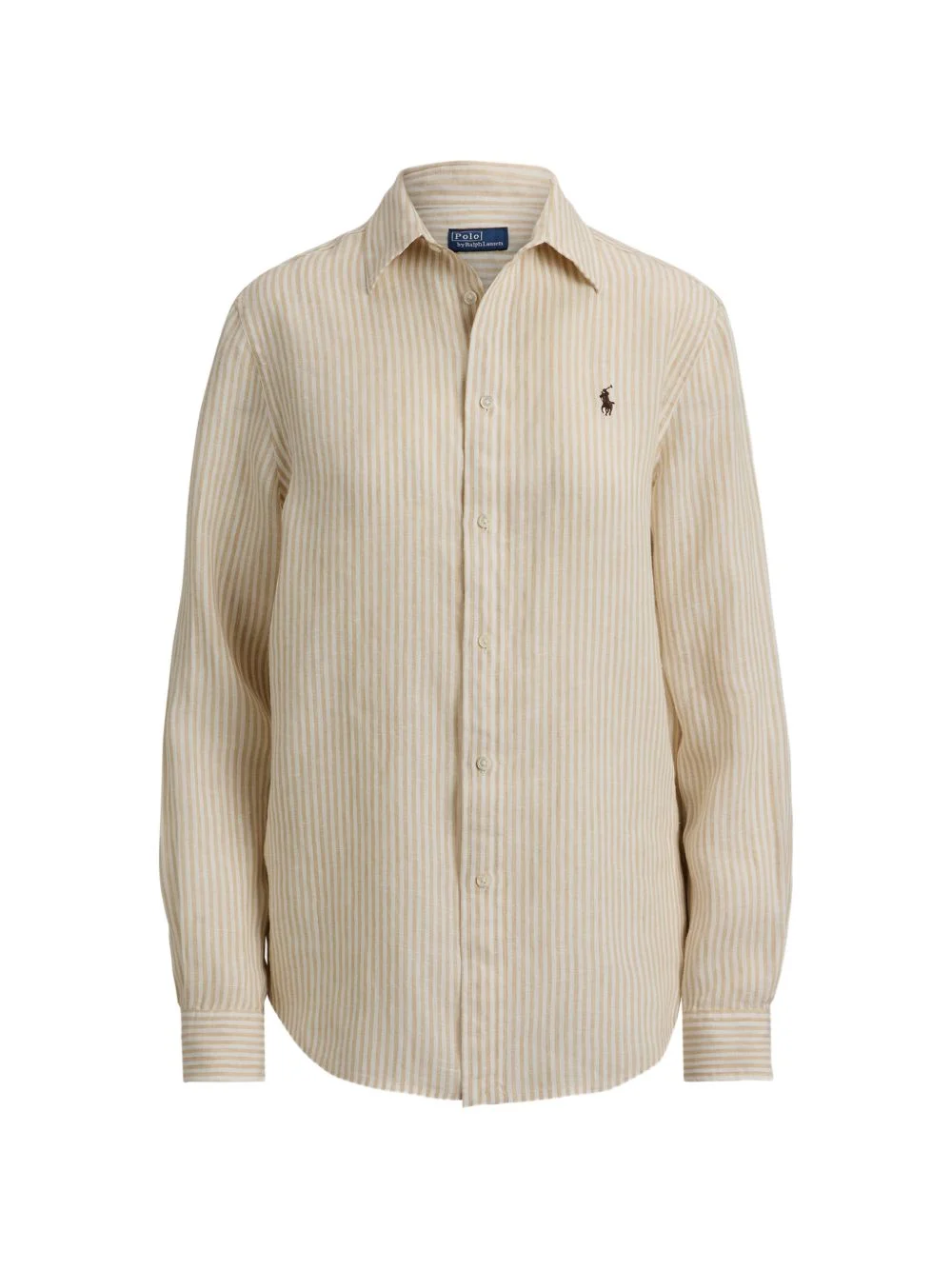 Classic fit striped linen shirt - 1