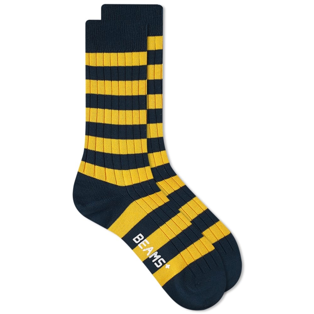 Beams Plus Rib Stripe Sock - 1