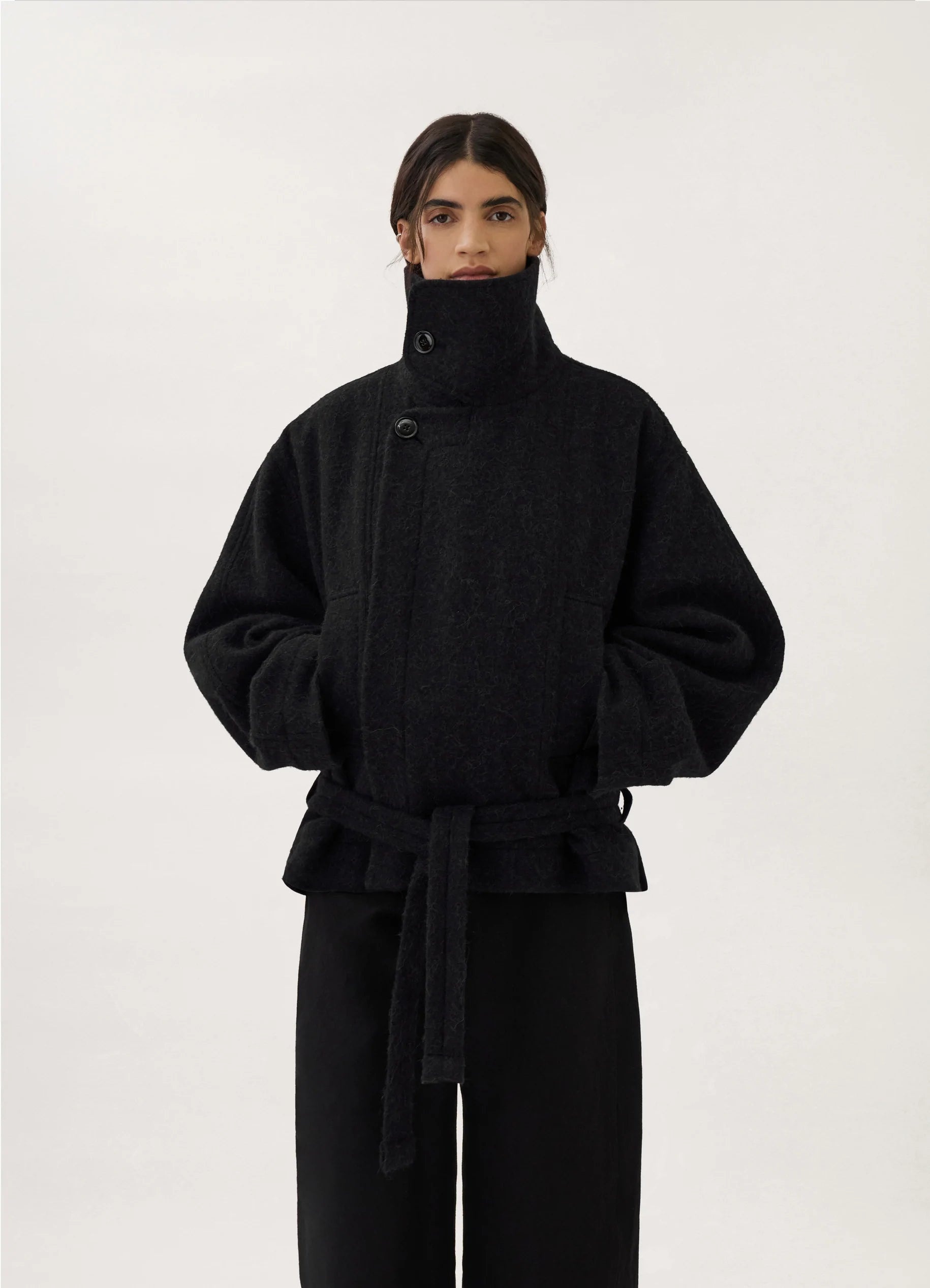 SHORT BATHROBE COAT
SOFT ALPACA WOOL - 3