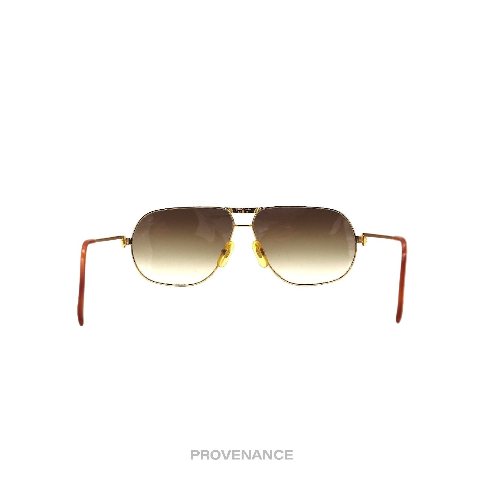 Cartier Tank Louis Vintage Sunglasses - Gold Brown 62 GM - 2