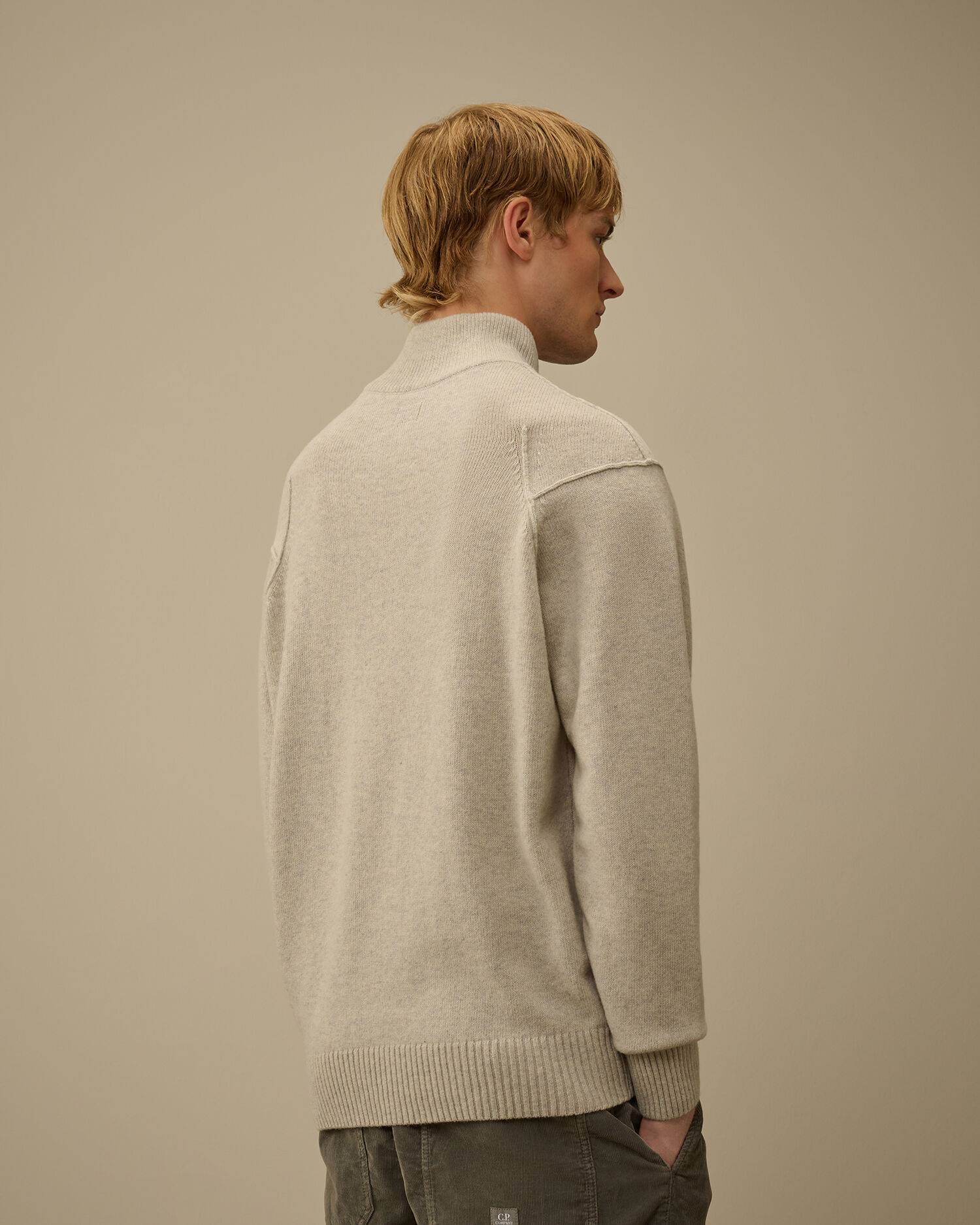 Lambswool GRS Half Zip Sweater - 4