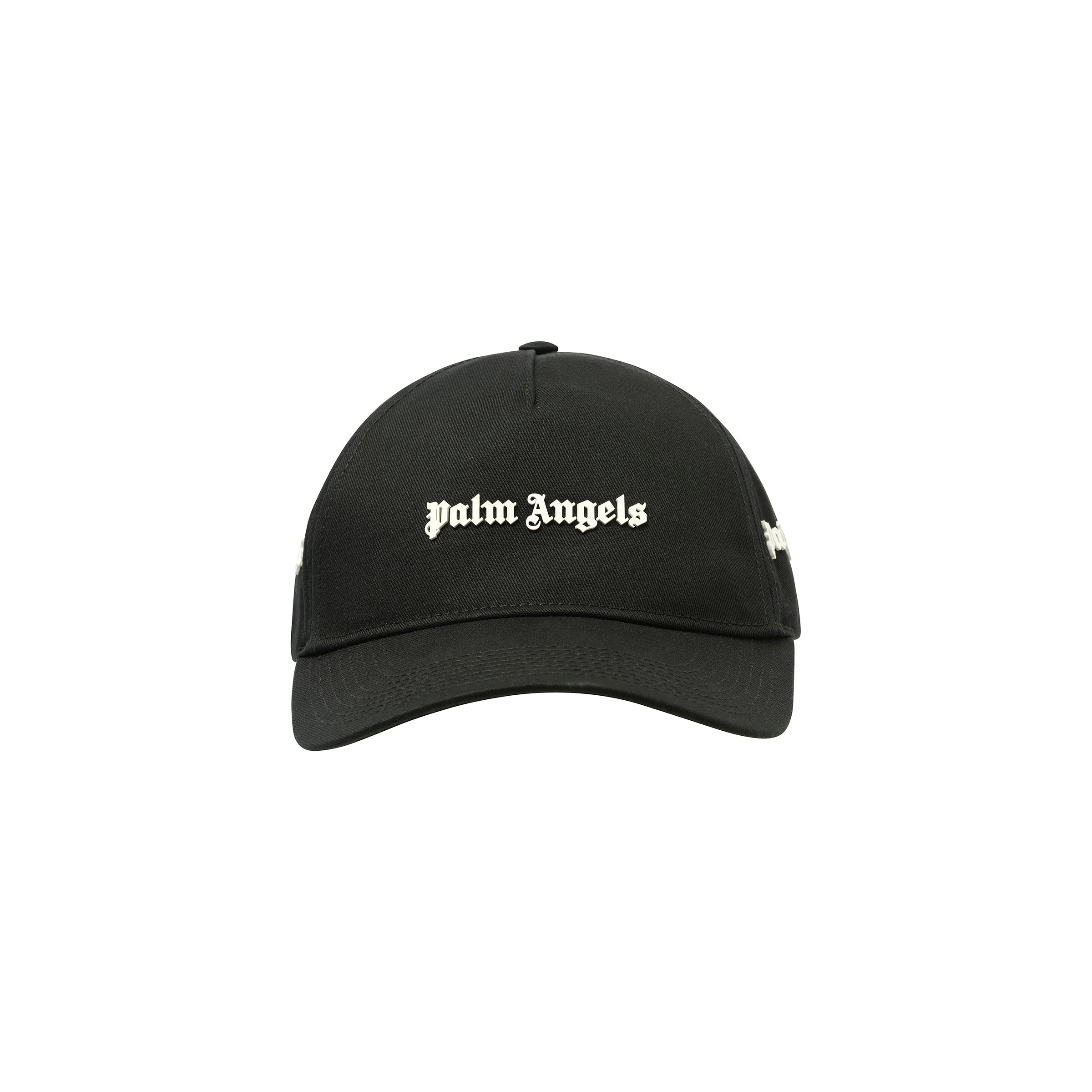 Palm Angels Logo Cap in Black/White - 1