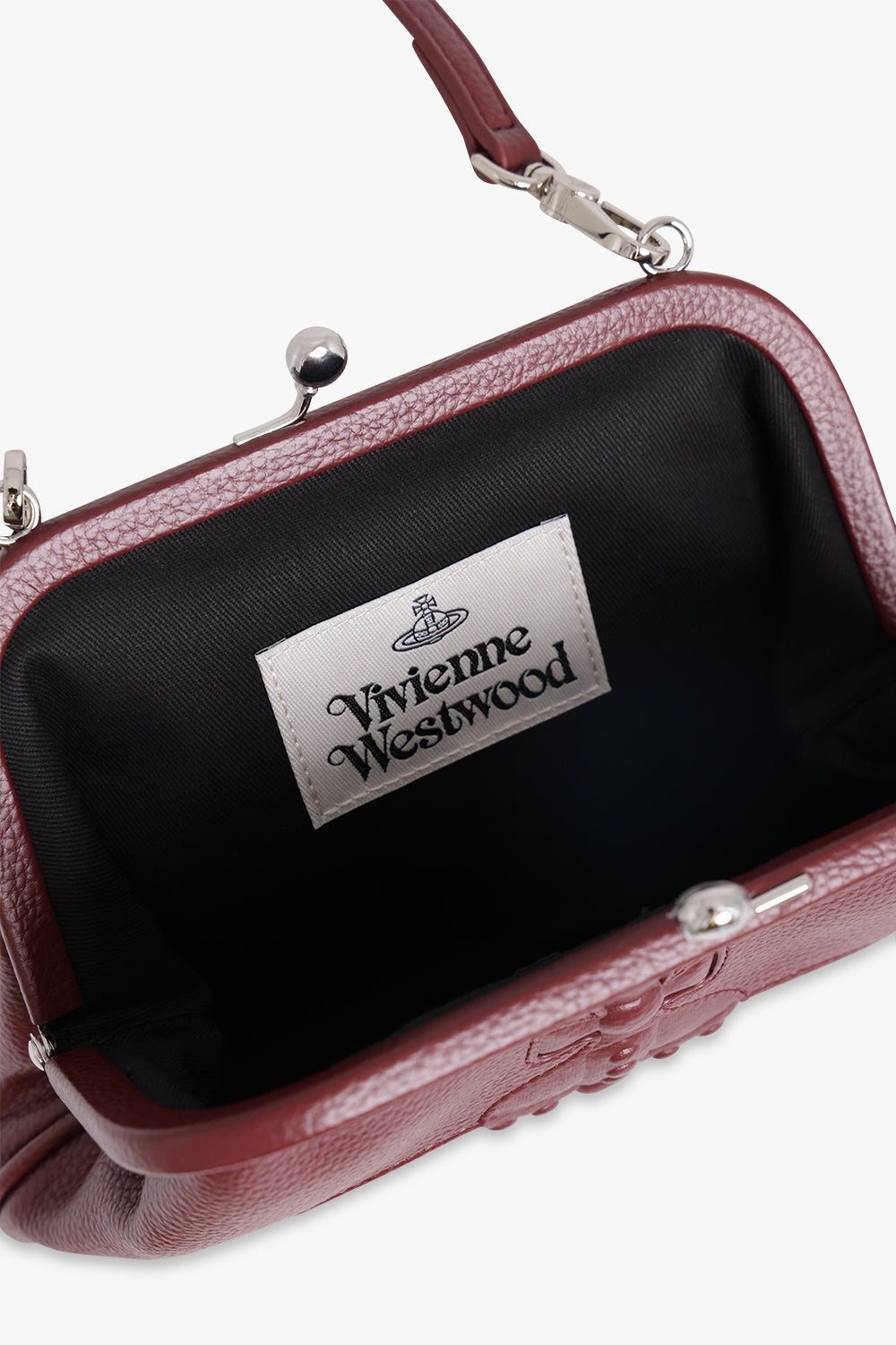 VIVIENNE GRAINED CLUTCH BAG | RED - 4