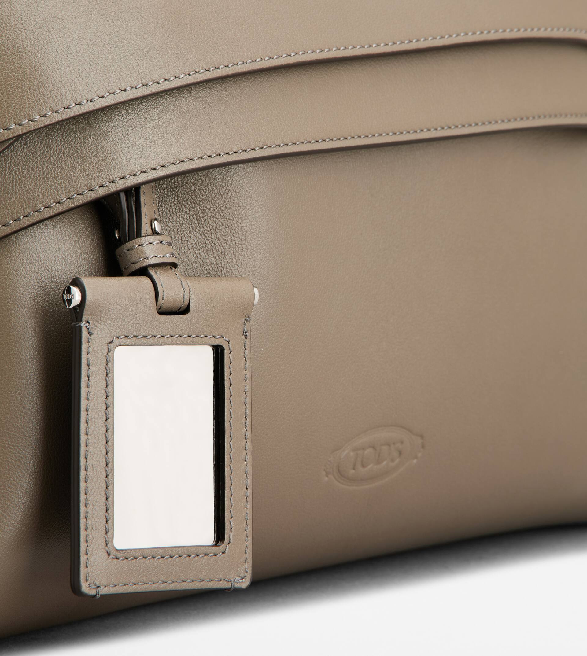 TOD'S WAVE BAG IN LEATHER SMALL - GREY - 6
