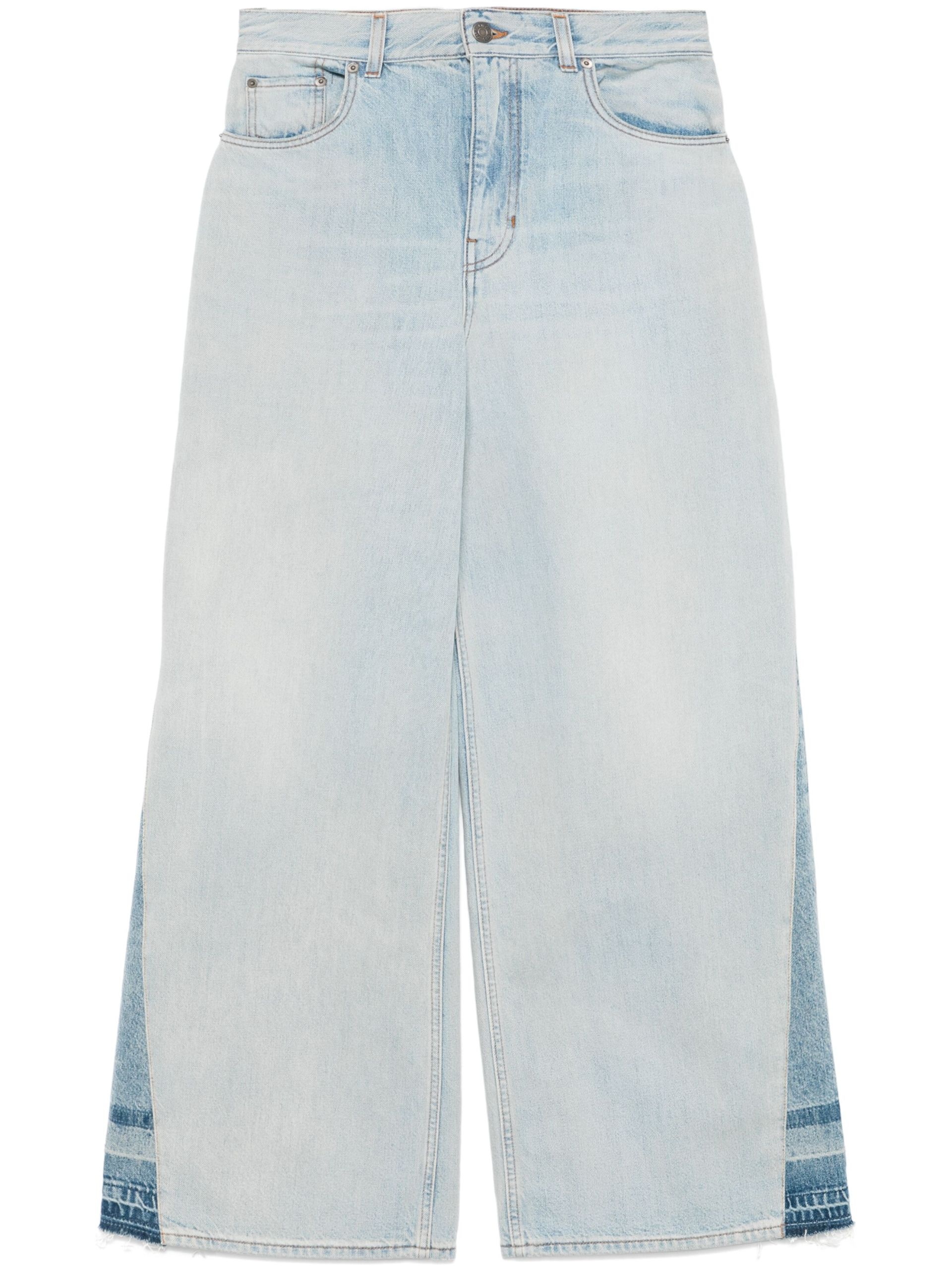 Panelled Wide-Leg Jeans - 1