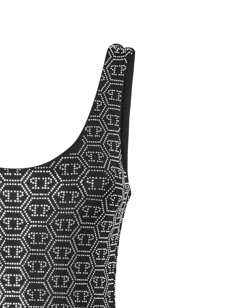PHILIPP PLEIN embellished monogram swimsuit outlook