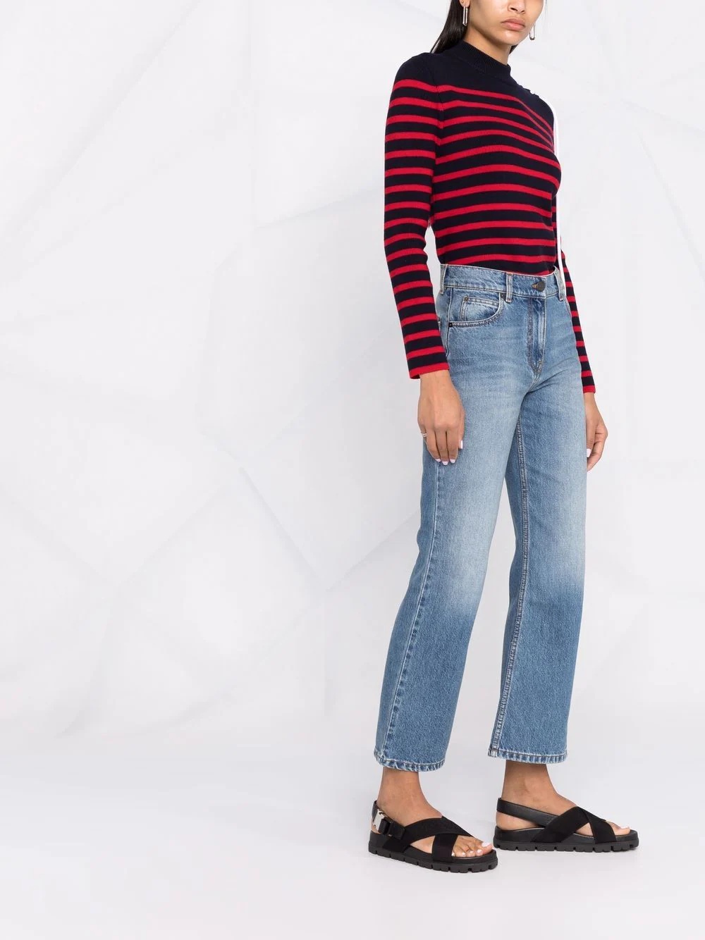 star-detail flared jeans - 4