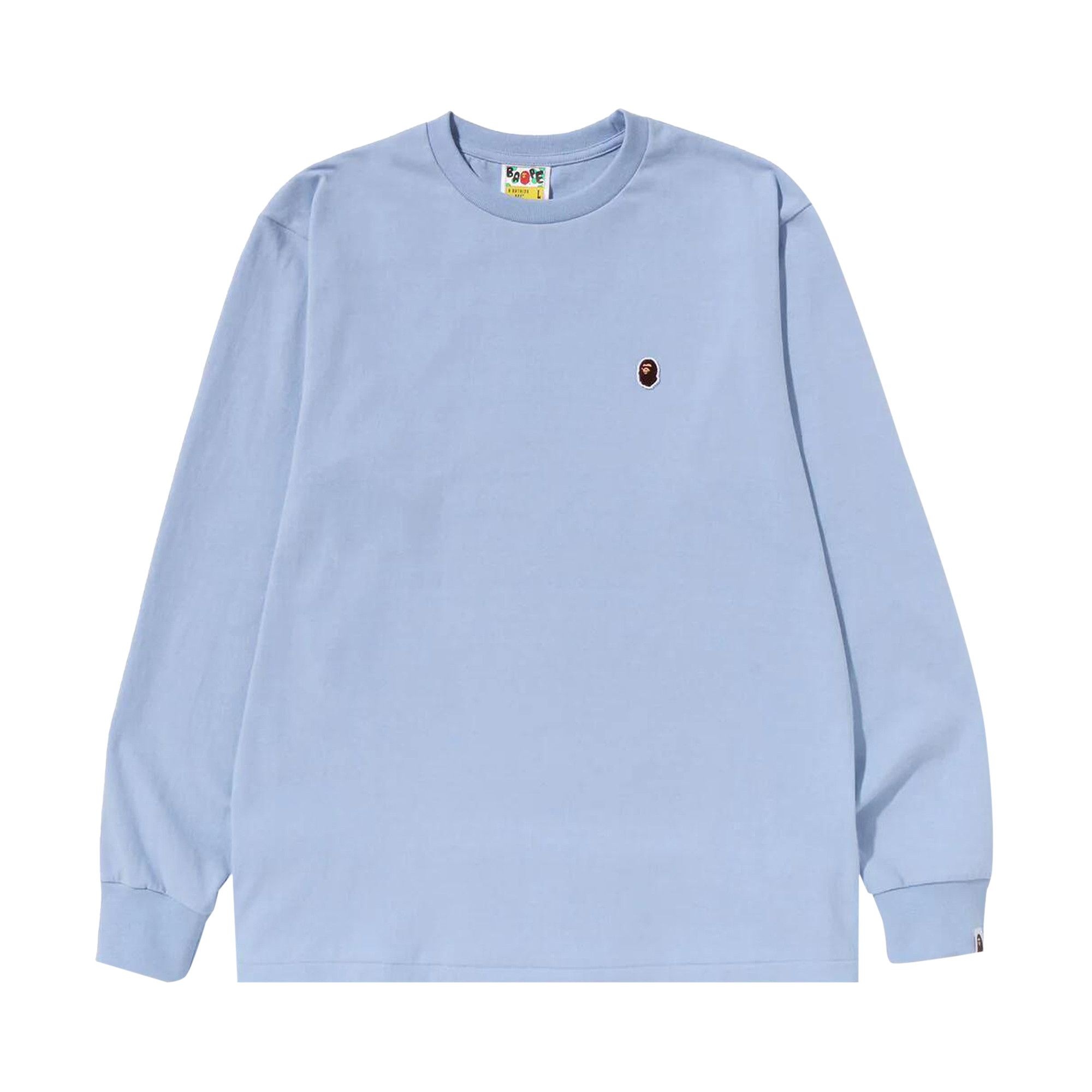 BAPE Ape Head One Point Long-Sleeve Tee 'Sax' - 1