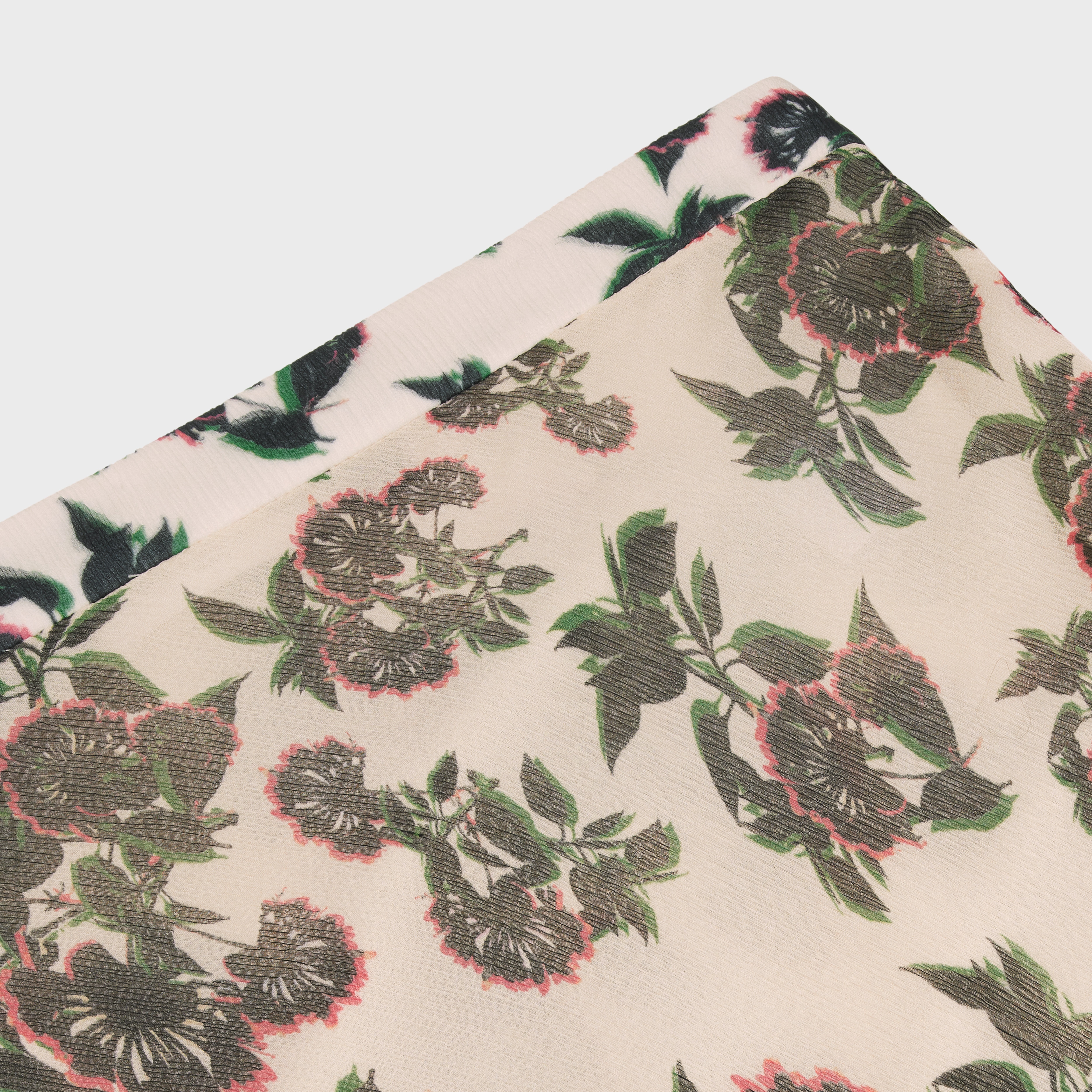 Asymmetric skirt in silk crepon - 3