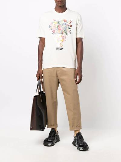 Lanvin floral-print cotton T-shirt outlook