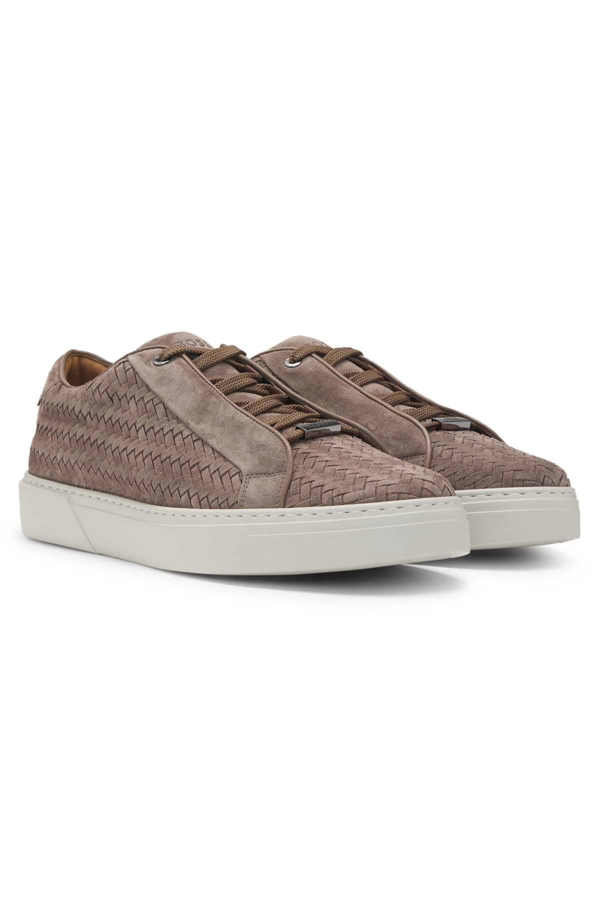 GARY WOVEN-SUEDE TRAINERS WITH HIDDEN LACES - 2