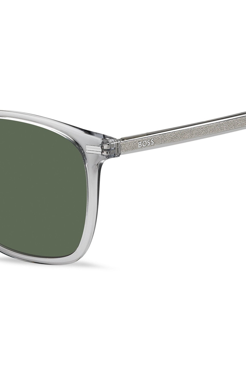 BOSS TRANSPARENT-GRAY SUNGLASSES WITH TEMPLE LOGO outlook