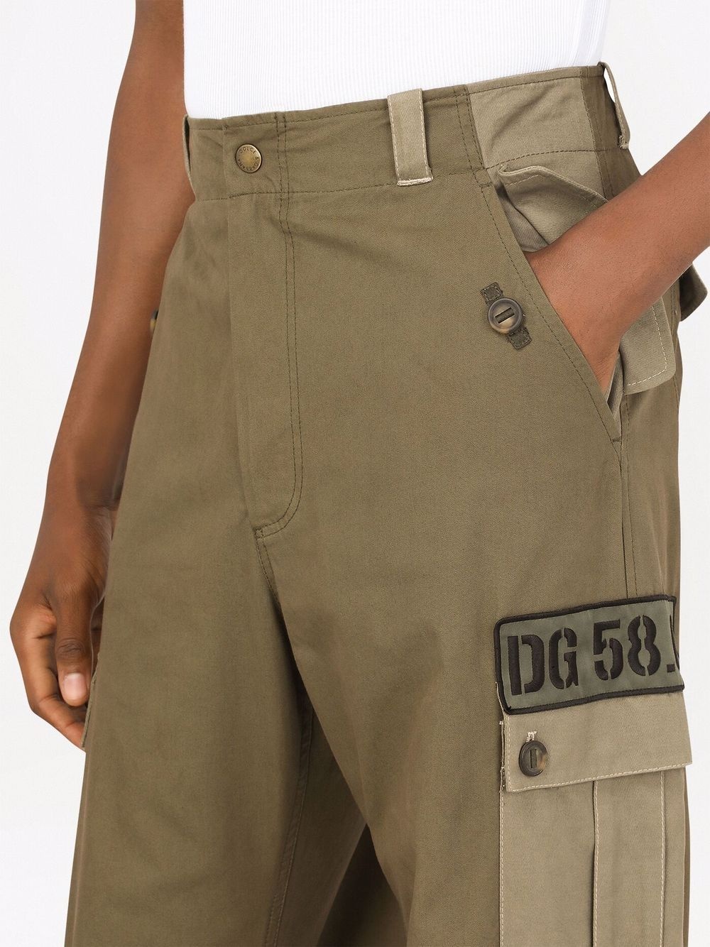 high-waisted cargo pants - 5