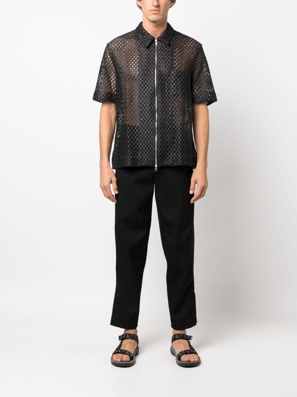 perforated zipped shirt - 2