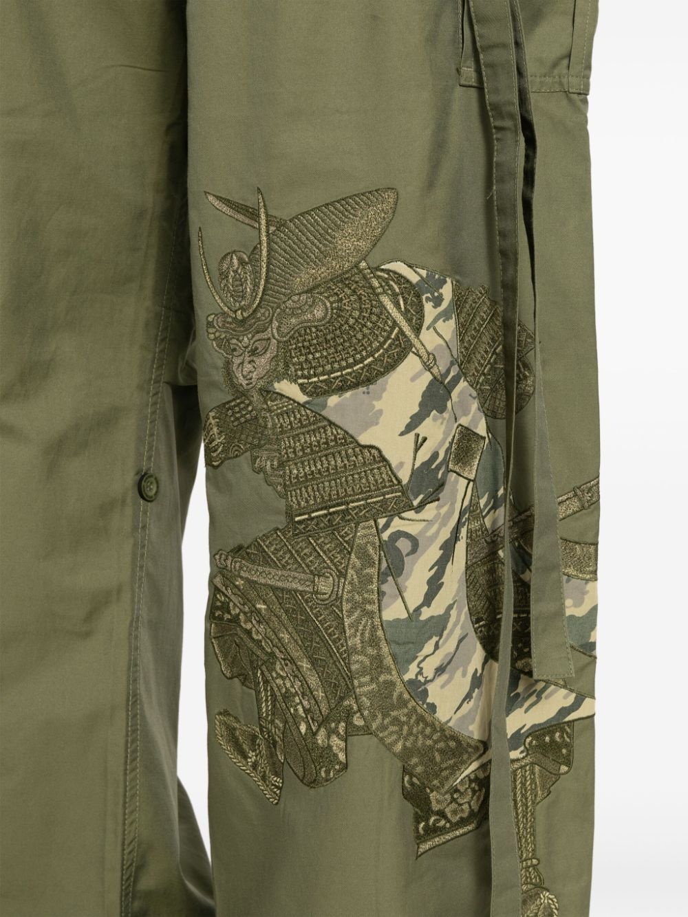 Blaze Samurai-embroidered cargo trousers - 5