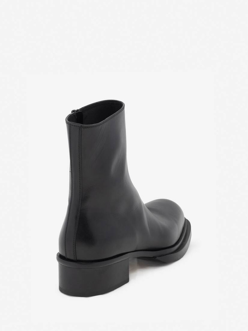 Alexander McQueen Men's Cuban Stack Boot in Black outlook
