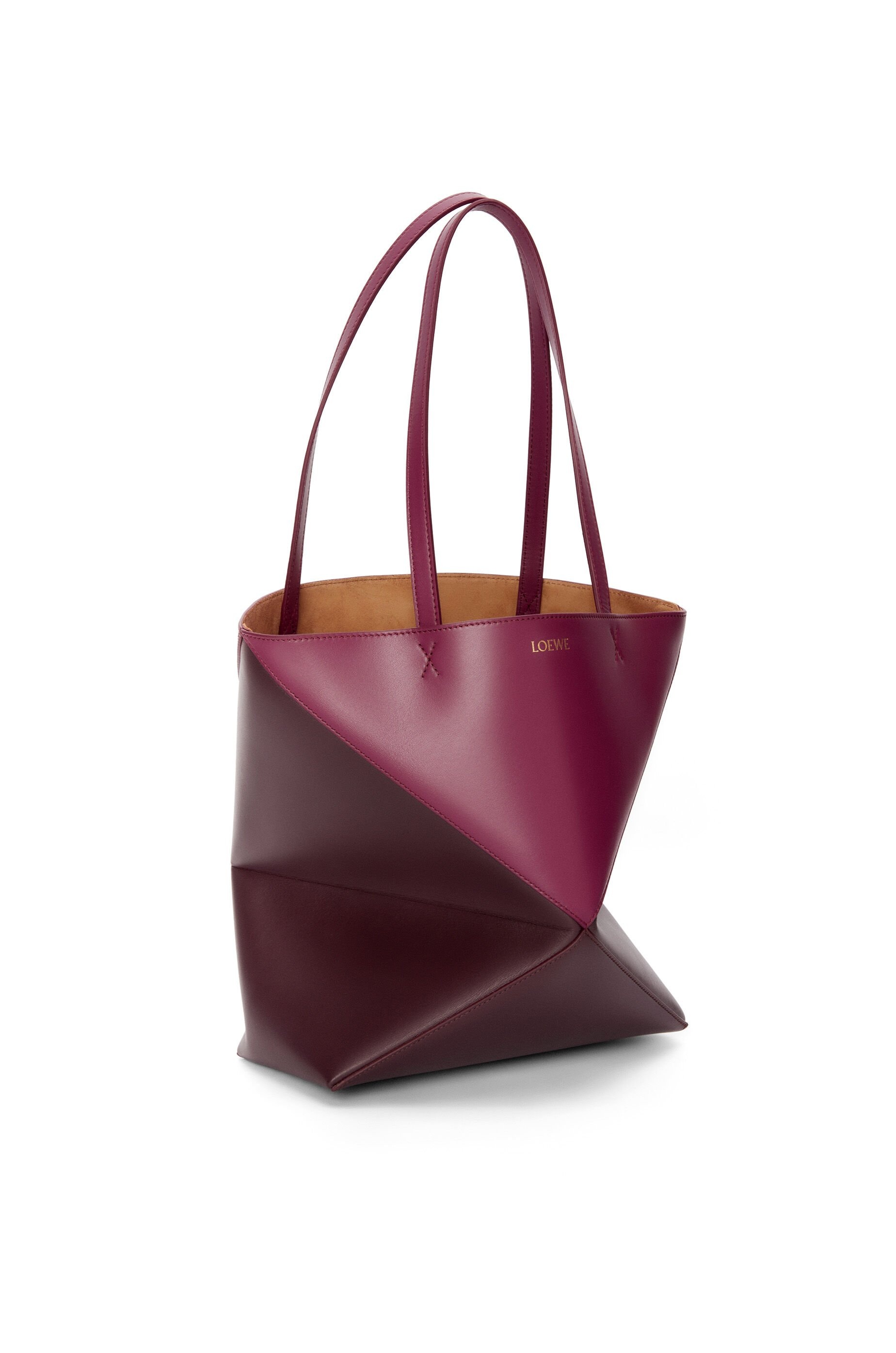 Puzzle Fold Tote in shiny calfskin - 4