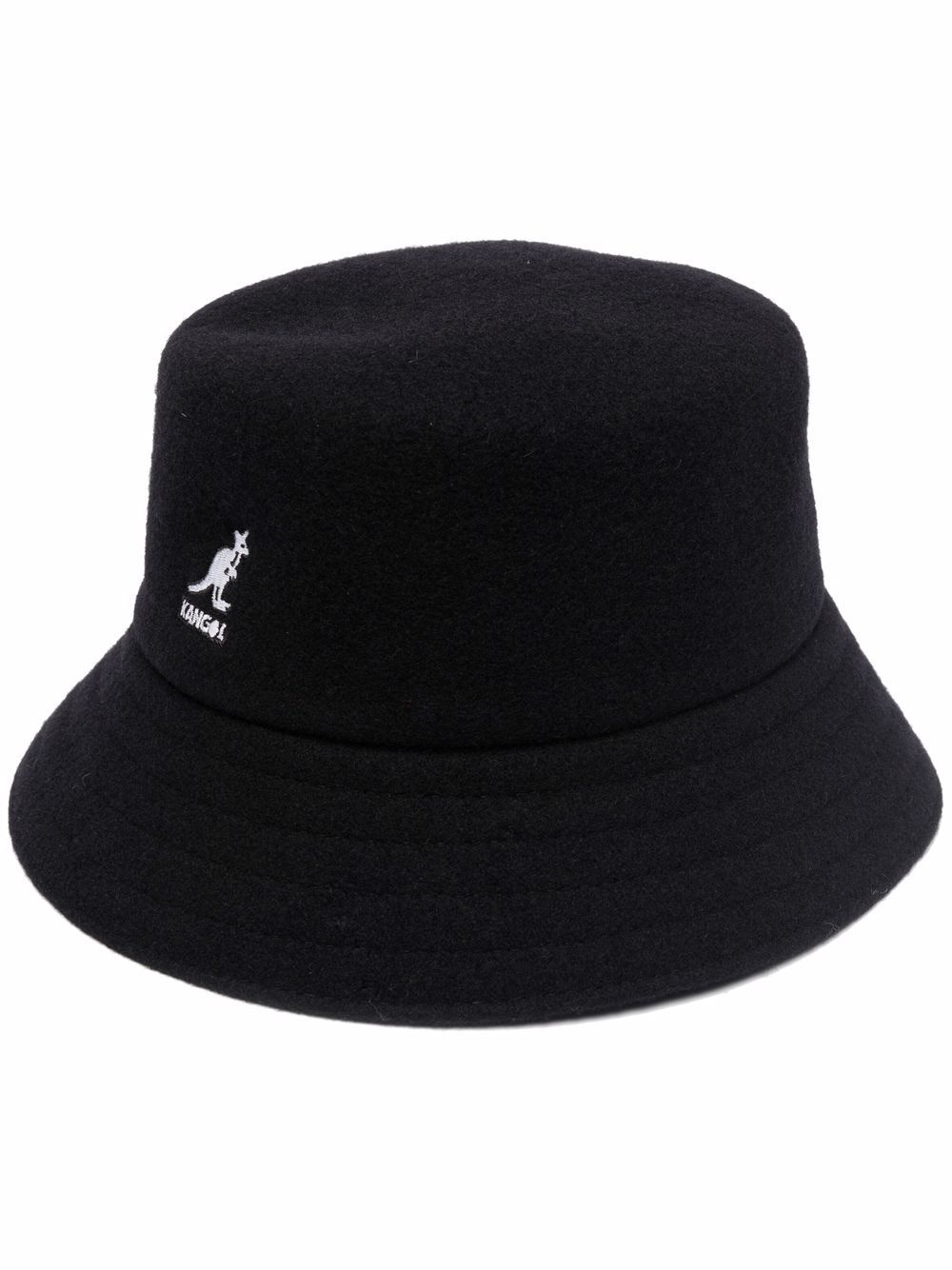 embroidered wool bucket hat - 1