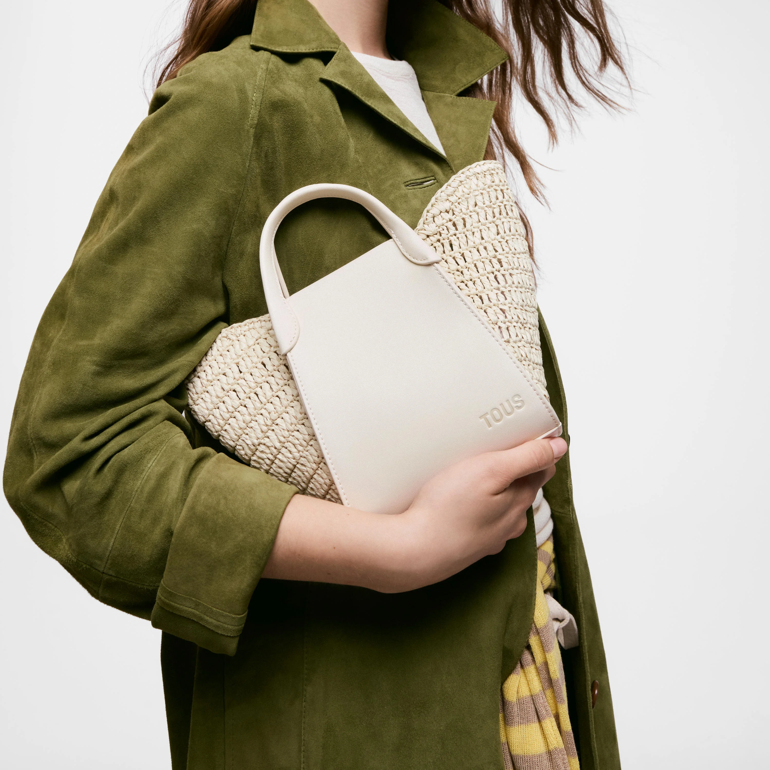 Small beige Tote bag TOUS Tulip Rafia - 1