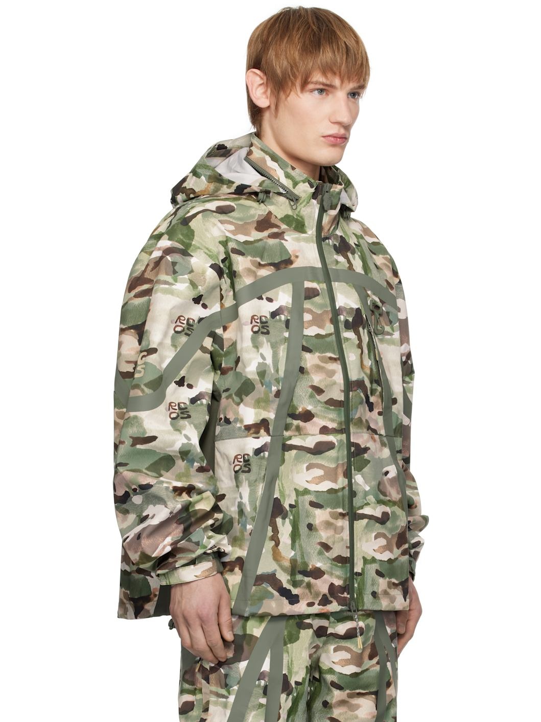 Khaki Taped Seam Shell Jacket - 2