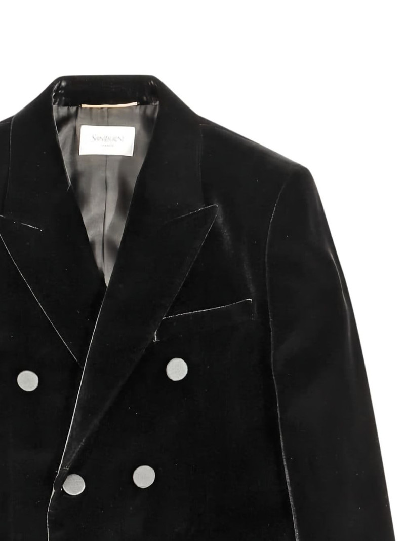 SAINT LAURENT double-breasted blazer outlook
