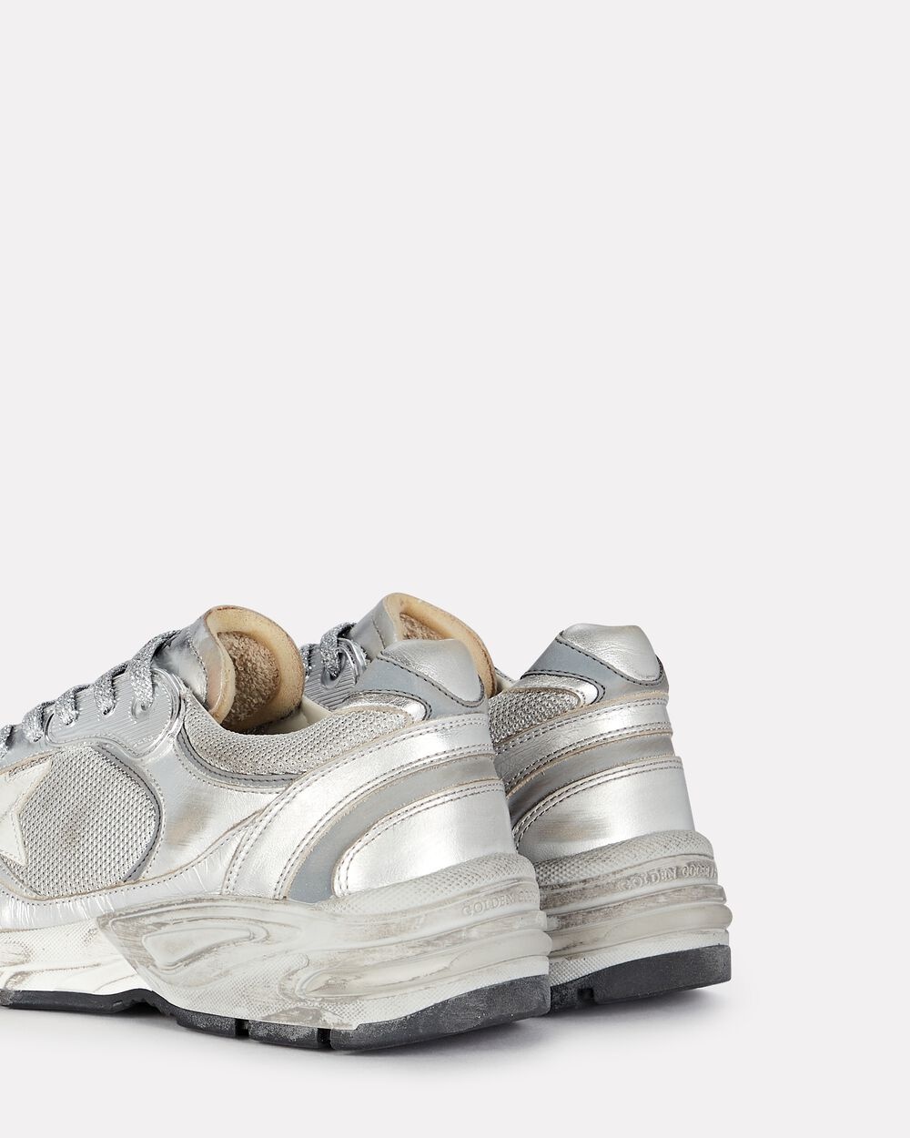 Dad Metallic Leather Runner Sneakers - 3