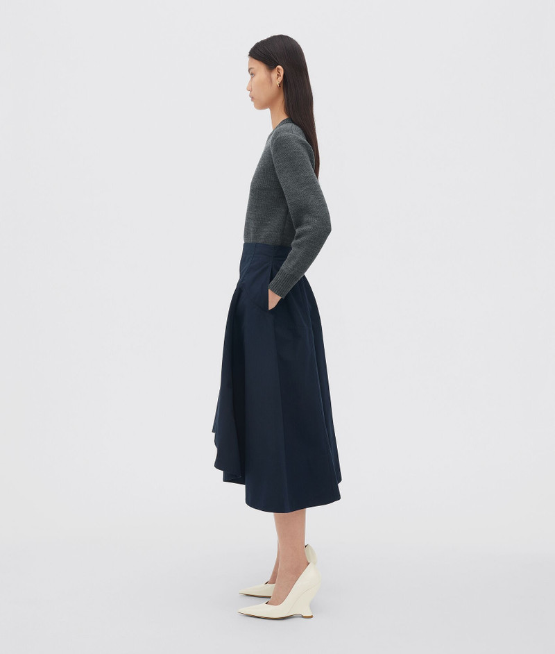 Bottega Veneta compact cotton skirt outlook