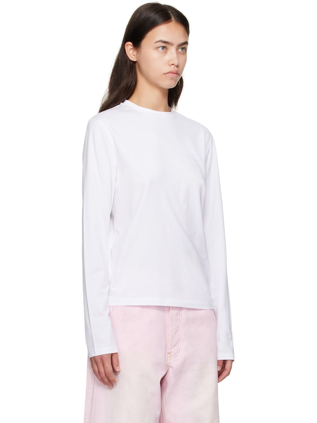 White Long Sleeve Regular Fit T-shirt - 2