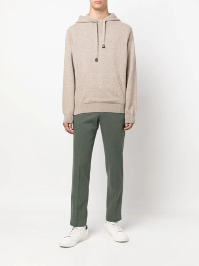 Brioni long-sleeve cashmere hoodie outlook