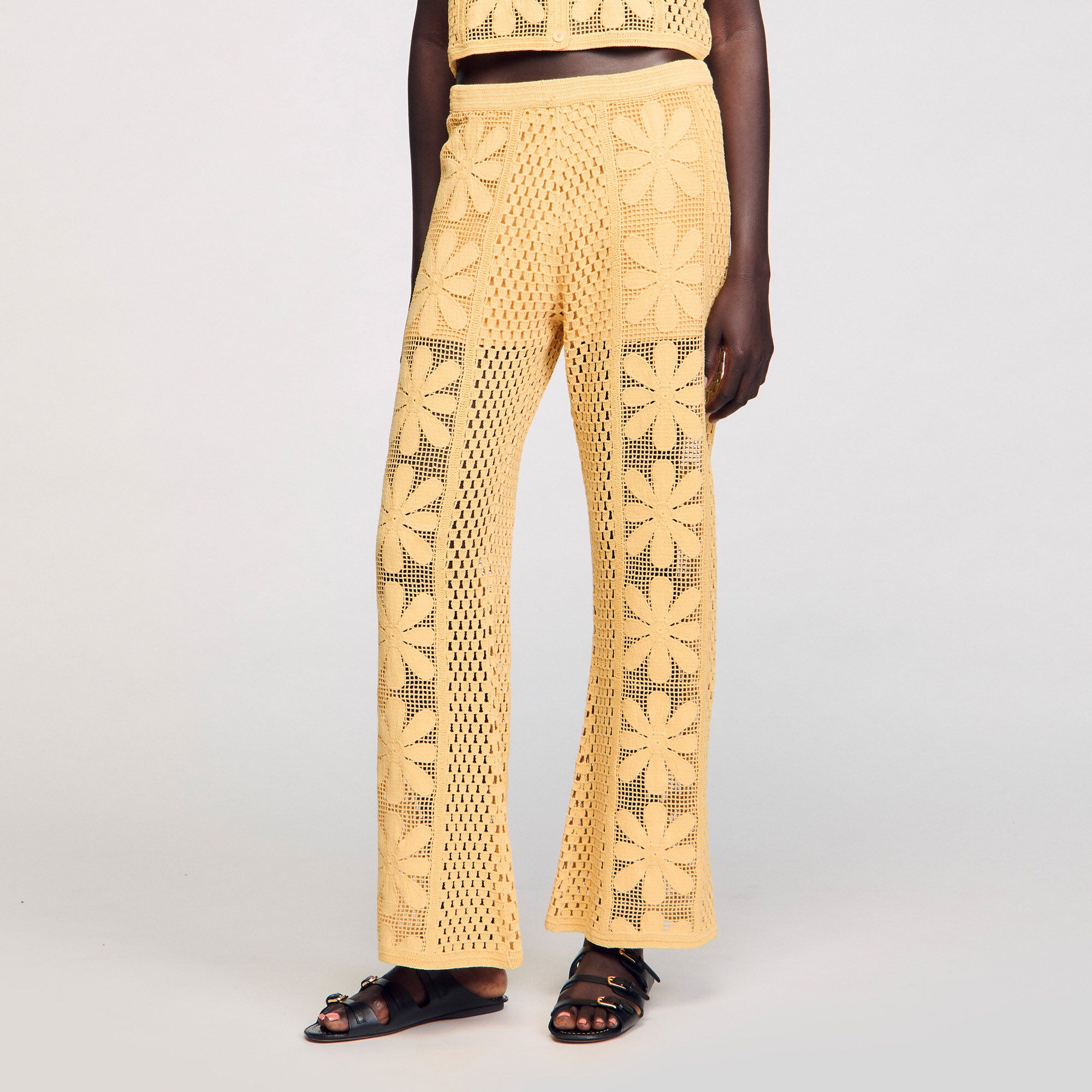 CROCHET STRAIGHT-LEG TROUSERS - 4