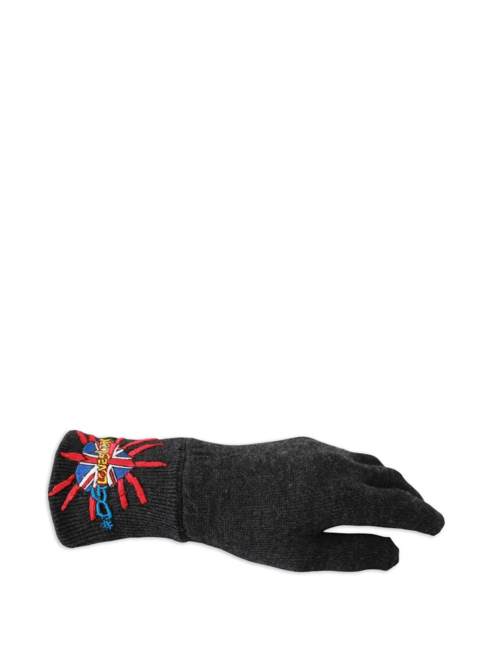 Union Jack embroidered wool gloves - 1