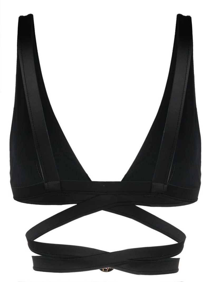 VERSACE logo-embellished bikini top outlook