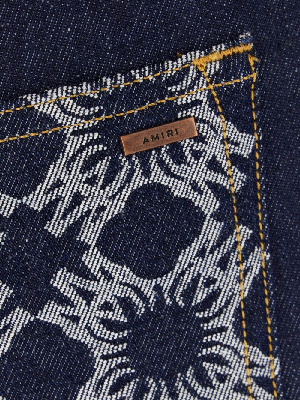monogram straight jeans - 3