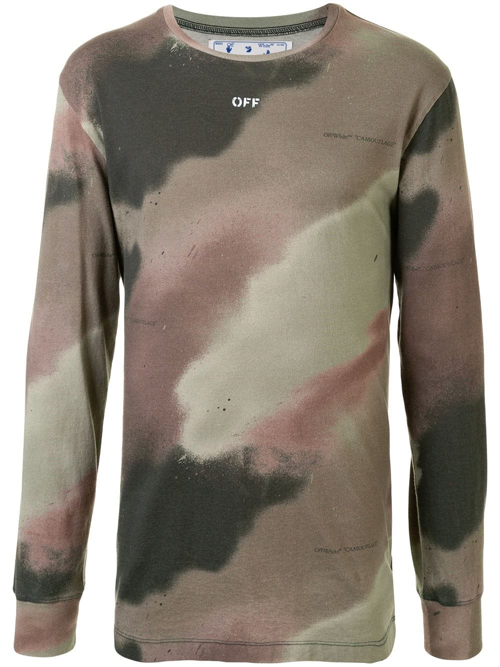 camouflage-print long-sleeved T-shirt - 1