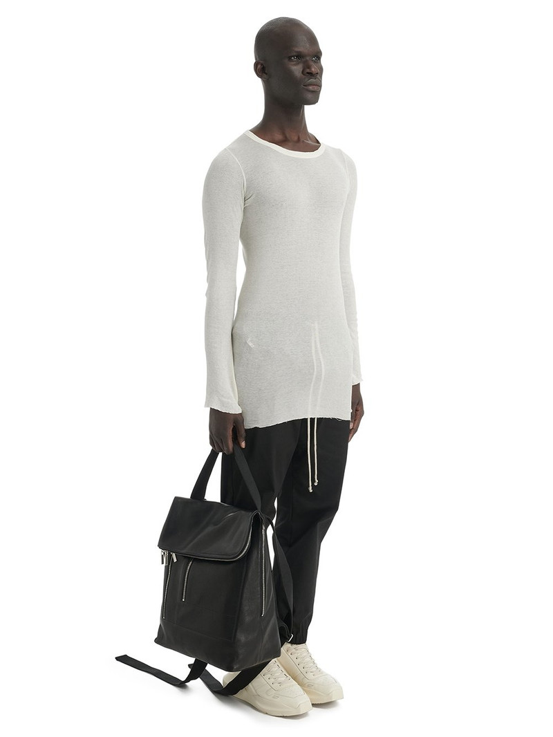 Black Leather Cargo Backpack 7