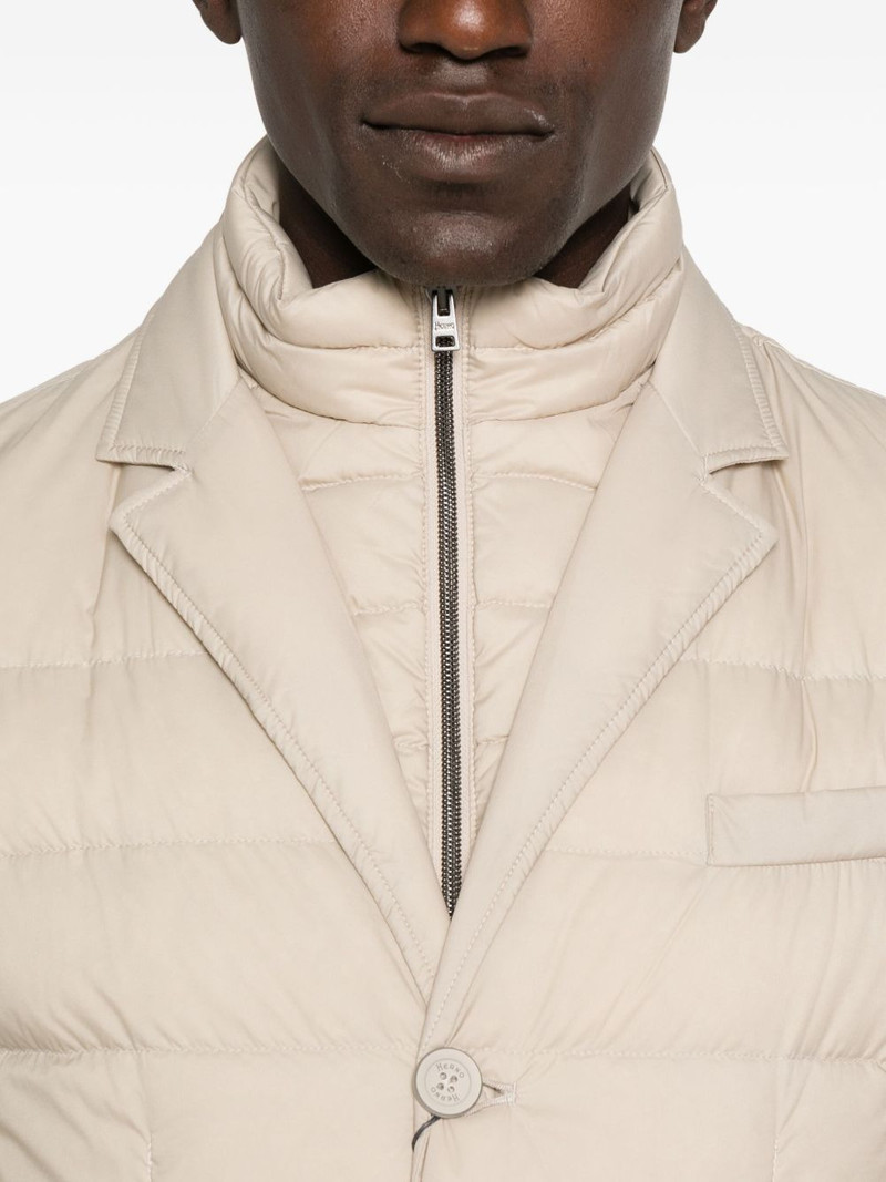 quilted button-fastening jacket 5