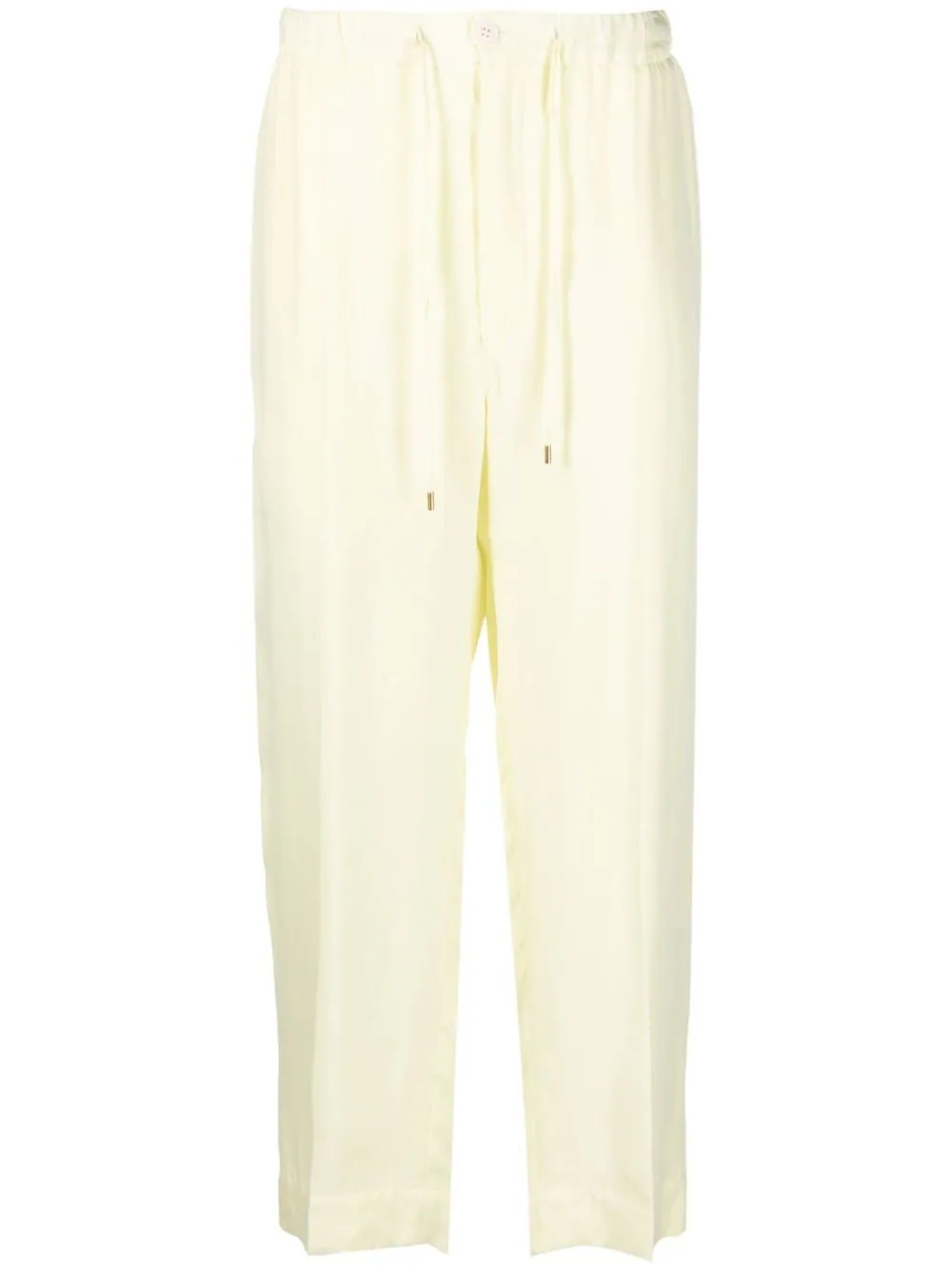 straight-leg silk trousers - 1