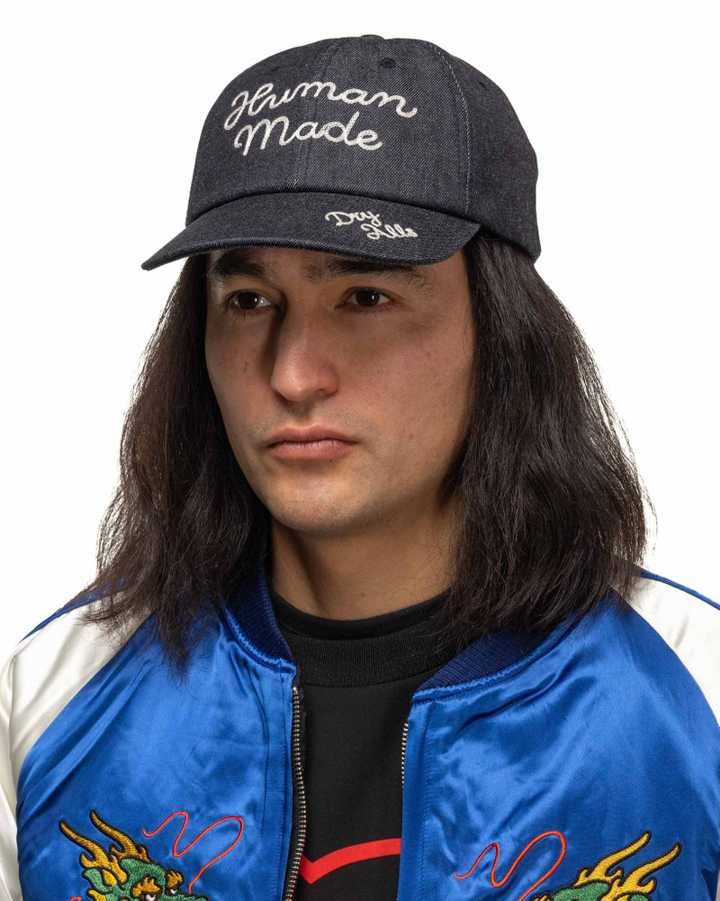 Human Made 6 Panel Denim Cap Indigo outlook