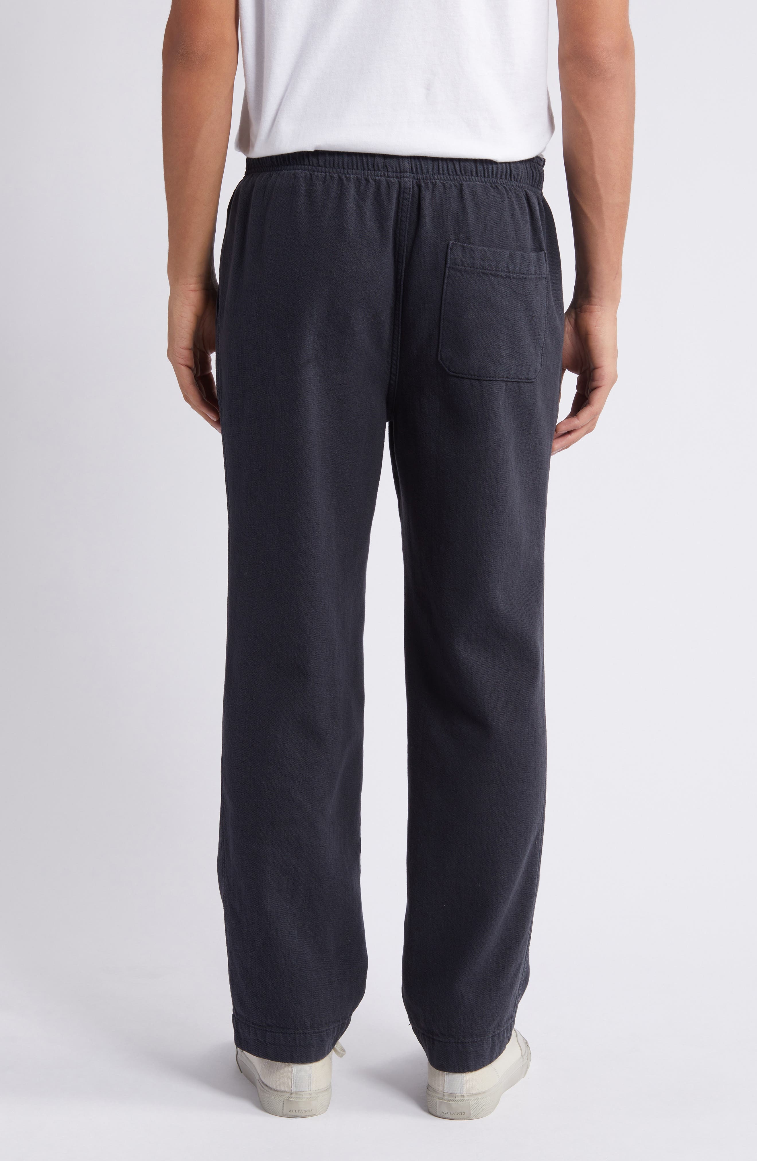 FRAME Cotton Terry Travel Pants in Navy at Nordstrom - 2